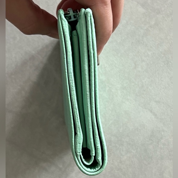Furla Mint Green Leather Wallet EUC - Picture 5 of 13